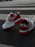 卡賓男鞋冬季新款紅白拼接休閑鞋百搭高級感男士板鞋厚底增高運動(dòng)鞋男 玫紅色 41 【標準皮鞋尺碼】 曬單實(shí)拍圖