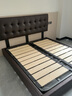 冰雨華夫格薄床頭真皮床小戶(hù)型主臥床齊邊省空間軟包床高箱儲物床 床+【適中】七星級舒適乳膠床墊+1柜 1.8*2m框架床【15cm加寬靜音床板】 曬單實(shí)拍圖