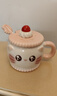 飛遇可愛(ài)系列 貓咪餅干馬克杯陶瓷蓋勺杯子450ml實(shí)用精致女生日禮物 曬單實(shí)拍圖