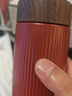 Stanisic德國品牌紫砂保溫杯商務(wù)泡茶養生茶水杯男女士高檔生日禮盒送長(cháng)輩 紅色【紫砂內膽】送茶隔280ml 曬單實(shí)拍圖