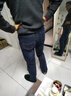 AEMAPE美國蘋(píng)果高檔男士牛仔褲新款修身彈力小腳褲休閑褲子水洗直筒長(cháng)褲 深藍色加絨 加絨 32 腰圍2尺5適合130-140斤左右 曬單實(shí)拍圖