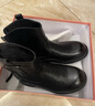 卓詩(shī)尼冬季復古粗跟短靴2025女圓頭顯瘦瘦靴短筒褶皺煙筒靴子 黑色 37 曬單實(shí)拍圖