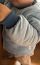 棉大班（MIANDABAN）兒童輕薄棉服春秋冬款嬰兒棉衣夾棉上衣男童寶寶棉襖內膽外套 藍色 90 CM 曬單實(shí)拍圖