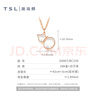 謝瑞麟（TSL）18k金項鏈女白貝母甜心葫蘆彩金玫瑰金鎖骨鏈64067 定價(jià)類(lèi) 曬單實(shí)拍圖