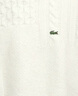 LACOSTE法國鱷魚(yú)男裝25秋冬新款拼接絞花紋羊毛混紡針織衫|AH5201 XFJ/奶油白 XL 曬單實(shí)拍圖