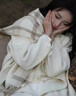 恒源祥羊毛圍巾女冬2025新款格子保暖感圍脖男情侶披肩生日禮物絲巾圍巾 [07#粉白]-羊毛 曬單實(shí)拍圖