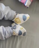 愛(ài)嬰樹(shù)嬰兒鞋子0-6-12個(gè)月到1歲加絨男女寶寶學(xué)步前軟底腳套防滑鞋襪 笑臉藍【加絨加厚】秋冬季 12cm【建議0-12個(gè)月】 曬單實(shí)拍圖