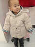 葉余寶寶男加厚外套連帽上衣嬰童格子韓版棉服潮裝 兩面穿棉衣 120 曬單實(shí)拍圖
