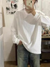妙奕嘉長(cháng)袖白色t恤男士寬松衣服春秋季男裝打底衫上衣秋衣t恤衫體恤休閑 純白寬松港風(fēng)T恤【秋冬加厚款】 XL 【建議125-140斤】 曬單實(shí)拍圖