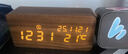 WOOD SHOW復古木質(zhì)鬧鐘 LED靜音電子鐘創(chuàng  )意床頭鐘客廳座鐘擺件夜光時(shí)鐘鬧表創(chuàng  )意北歐風(fēng)電子鬧鐘夜光溫度鐘 新1610長(cháng)方形【棕木白字】插電款 曬單實(shí)拍圖