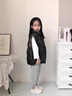 G.duck秋冬季新款兒童黑金羽絨服馬甲男童女童中大童保暖加厚內外穿背心 黑色 120 cm 曬單實(shí)拍圖