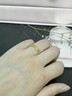 深圳水貝黃金碎碎冰戒指環(huán)999足金包銀古法素圈情侶款送女友禮物 碎碎金戒指0.5克（加厚） 15號 曬單實(shí)拍圖