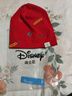 迪士尼（Disney）單層中大兒童純棉帽子圍脖套裝男童女童帽子薄款全棉透氣潮款秋季 熊貓大紅帽 適合3-12歲 純棉單層 曬單實(shí)拍圖