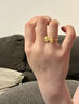 中國黃金蝴蝶結戒指黃金女足金蝴蝶結戒指七夕情人節生日禮物送女友老婆 蝴蝶結戒指 約0.9g 圈號10 曬單實(shí)拍圖