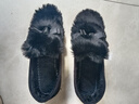 卡帝樂(lè )鱷魚(yú)豆豆鞋女冬加絨2025新款老北京外穿一腳蹬保暖軟底秋厚底毛毛棉鞋 黑色 37 曬單實(shí)拍圖