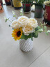 OYKTNins向日葵假花仿真花擺設客廳餐桌面花藝裝飾擺件臥室干花束絹花 地中?；ㄆ堪?森系香檳 曬單實(shí)拍圖