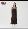 無(wú)印良品（MUJI）女式 燈芯絨 背帶裙中長(cháng)款連衣裙半身裙女秋款裙子美拉德BE10CC3A 深棕色 S （155/62A） 曬單實(shí)拍圖