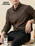BLACKMONDAY高級感純棉襯衫男長(cháng)袖春秋季全棉磨毛抗皺免燙男士商務(wù)休閑襯衣 曬單實(shí)拍圖