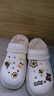 葉余2025新款加絨洞洞鞋女冬季防滑外穿棉鞋增高厚底家居可拆卸棉拖鞋 白色小煤球 36-37 偏小一碼 曬單實(shí)拍圖