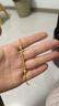 周六福（ZLF）新年禮物    黃金金手鏈女款足金999串珠相守相戀 計價(jià) 16+2cm尾鏈-5.68g 曬單實(shí)拍圖