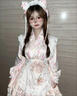 閃動(dòng)少女（SHANDONGSHAONV）洛麗塔裙子可愛(ài)夏日萌喵Lolita洋裝和風(fēng)女套裝 粉色5[上衣+子+圍+腰帶 L [110125斤] 曬單實(shí)拍圖