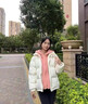 迪士尼（Disney）假兩件加厚連帽羽絨棉服女冬季12歲大童13少女15初中學(xué)生棉衣外套 米白色 170 M 建議90-105斤 曬單實(shí)拍圖