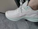 回力【廠(chǎng)牌】薄荷綠皮面輕便軟底減震運動(dòng)鞋學(xué)生跑步鞋厚底休閑 白綠【皮面】 【官方 假一賠十】 35 曬單實(shí)拍圖