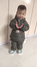 G.duck小黃鴨男童加絨套裝秋冬裝兒童衣服男寶寶棉服外套加厚嬰幼兒棉褲 F245207款 米色 90 尺碼1~2歲【 80-90cm】cm 曬單實(shí)拍圖