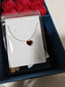 蘇十六紅瑪瑙小愛(ài)心925銀項鏈女簡(jiǎn)約甜美鎖骨鏈女生日禮物送女友老婆 紅瑪瑙小紅心項鏈 曬單實(shí)拍圖