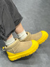 UGG EVERSHEEPSKINS王一博同款UG家塔斯曼冬季加絨厚底雪地靴羊毛一體防水彩殼短靴 UGG短筒-黃色 40 【標準尺碼】 曬單實(shí)拍圖