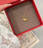 中國珠寶獨角獸黃金項鏈女生肖金馬足金吊墜2026本命年生日禮物送女友老婆 足金獨角小馬吊墜+品牌禮盒 金重約0.3g，贈S925銀鏈 曬單實(shí)拍圖