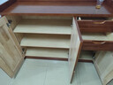 青木川實(shí)木酒柜餐邊柜一體靠墻中式客廳辦公室置物架收納儲物柜茶水柜子 1.2米長(cháng)【120x40x90cm】胡桃色 曬單實(shí)拍圖