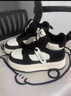 回力高幫鞋女新款冬季黑白熊貓鞋子厚底百搭二棉鞋子女休閑運動(dòng)板鞋 黑白熊貓鞋【厚底4.5cm】 37 曬單實(shí)拍圖