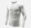 卡爾美（KELME）緊身衣男長(cháng)袖打底衫透氣彈力訓練跑步一體織壓縮衣男 木灰色 M 曬單實(shí)拍圖