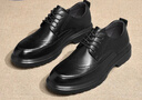 海瀾之家HLA皮鞋男士頭層牛皮鞋子男英倫風(fēng)正裝商務(wù)鞋男款 T258黑色43 曬單實(shí)拍圖