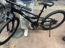 福特MQ300軟尾山地自行車(chē)成年人學(xué)生男女款雙減震鋁合金變速油碟賽車(chē) 墨韻黑-27速線(xiàn)碟-鋁架雙減震 L碼-17寸車(chē)架27.5寸輪徑（建議:175-195cm） 曬單實(shí)拍圖