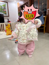 班喜迪女童漢服套裝秋冬裝新款女寶寶周歲禮服加絨夾棉兒童國風(fēng)拜年服冬 曬單實(shí)拍圖