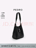 PEDRO牛皮hobo包26冬季Studio系列單肩斜挎包女包生日禮物PW2-35210020 黑色 中包 曬單實(shí)拍圖