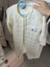 婧麒（JOYNCLEON）嬰兒連體衣保暖秋裝夾棉嬰幼兒寶寶衣服秋冬季新生爬服薄棉套裝 黃色+藍色 90cm 曬單實(shí)拍圖