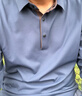杉杉無(wú)痕彈力 長(cháng)袖T恤男士春秋季POLO衫翻領(lǐng)商務(wù)休閑爸爸工裝款打底衫 曬單實(shí)拍圖