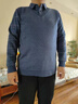 恒源祥純羊毛絨衫男士加絨加厚假兩件毛衣男秋冬裝襯衫領(lǐng)針織打底衫保暖 18617款藍色 180/2XL【建議155-170斤】 曬單實(shí)拍圖
