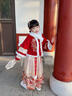 玫初莎漢服女童冬款拜年服兒童仙古風(fēng)小女孩馬面裙加絨加厚中國風(fēng)唐裝 紅+米兒童款祥龍納福 100 【建議身高95cm左右】 曬單實(shí)拍圖