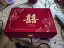 聽(tīng)枝三金首飾盒結婚五金盒定金聘禮黃金婚禮嫁妝訂婚酒紅高級感盒子  三金五金首飾盒 【酒紅色+禮袋】 曬單實(shí)拍圖