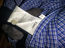 fano studios范洛復古學(xué)院風(fēng)藍色格子襯衫2026春季新款高級感休閑寬松上衣女 藍色第二批 L 曬單實(shí)拍圖