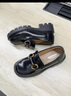 回力皮鞋女2026夏春?jiǎn)涡瑢W(xué)生樂(lè )福鞋女復古英倫風(fēng)女鞋黑色厚底小皮鞋女 黑色 38 曬單實(shí)拍圖