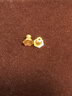 六福珠寶黃金耳堵硅膠耳迫福滿傳家足金耳釘耳飾配件一對 計價 約1.14克 曬單實拍圖