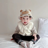 MKOK英國嬰兒帽子春秋季0-2歲保暖防風(fēng)可愛(ài)寶寶男女童小月齡漁夫盆帽 米色-大鼻子熊漁夫帽 帽圍45-50/參考年齡1-3歲 曬單實(shí)拍圖