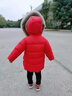 G.duck兒童羽絨服女童中長(cháng)款2024冬季新款加厚童裝女孩冬裝外套寶寶襖子 紅色拜年棉服【真毛領(lǐng)】 90 建議80-90cm1歲半-2歲 曬單實(shí)拍圖