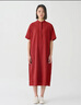 無(wú)印良品 MUJI IDEE 女式 強捻短袖襯衫連衣裙女裝裙子夏季連身裙GAD12C4S 深紅色 M (155/80A) 曬單實(shí)拍圖