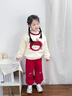 班喜迪女童套裝秋冬裝新款時(shí)髦兒童衛衣褲子寶寶拜年衣服冬季加絨小童裝 紅色 110 曬單實(shí)拍圖